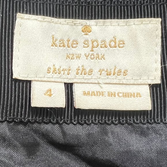 Kate Spade New York Women's Lined Lace Black Skirt Size 4 - Picture 4 of 5